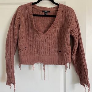 Cropped winter sweater